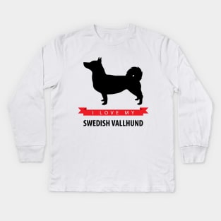 I Love My Swedish Vallhund Kids Long Sleeve T-Shirt